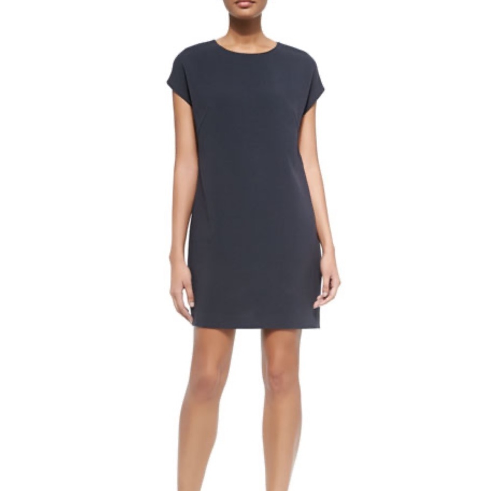 Vince Jewel Neck Cap Sleeve Dress